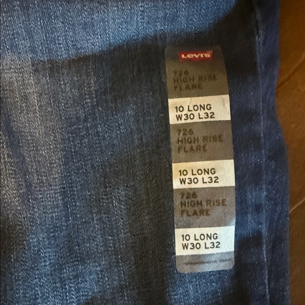 Levi's Indigo Straight-Leg Jeans 726 flare size 30 x 32 - Picture 3 of 10
